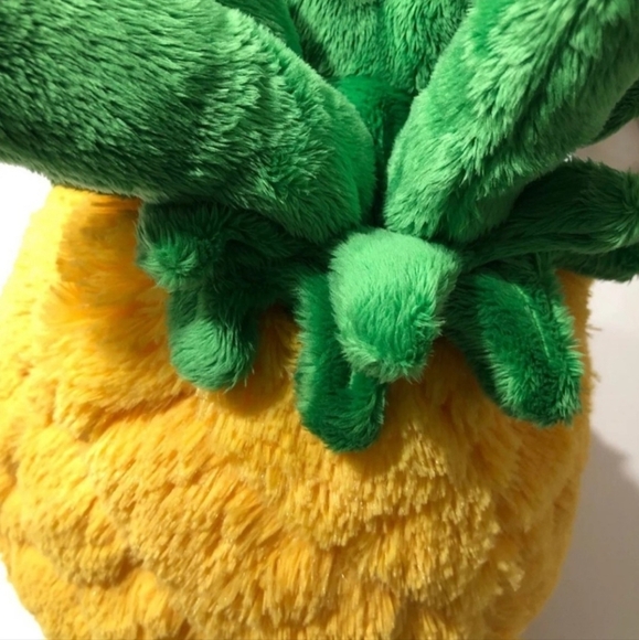 SQUISHABLE Comfort Food Smiling Pineapple 15" Plush Stuffed Animal Yellow Green - Picture 3 of 5